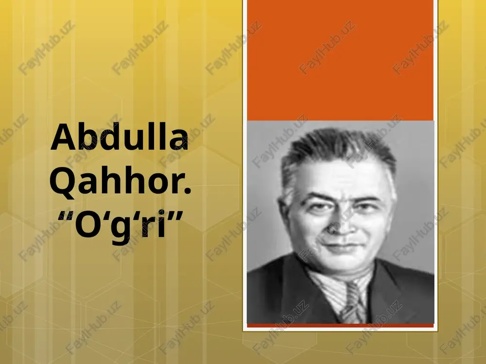 o'g'ri — PPTX