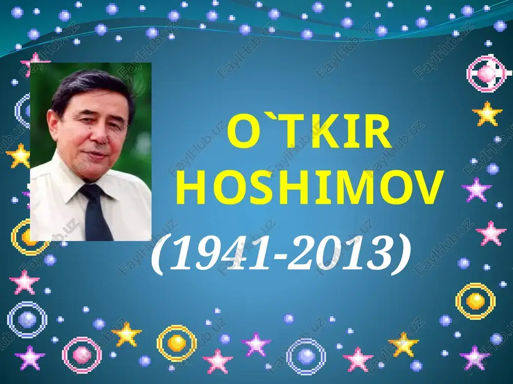 o'tkir hoshimov — PPTX