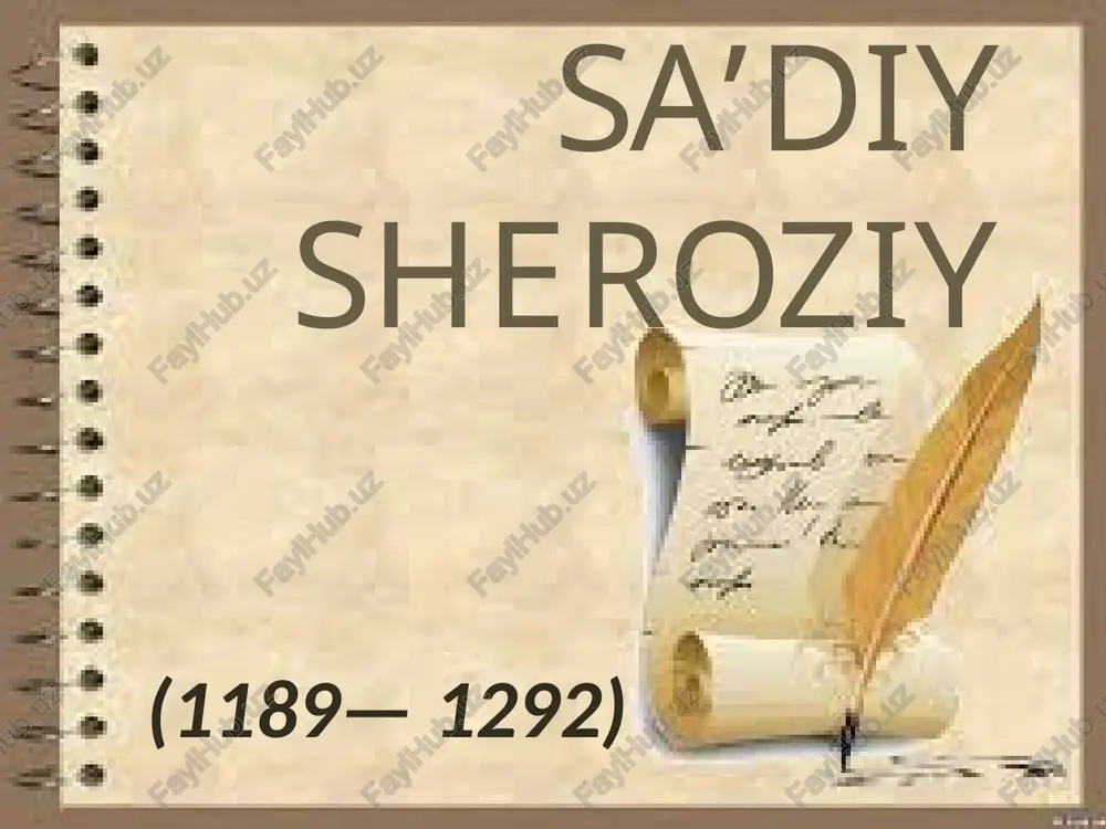 sa’diy sheroziy — PPTX