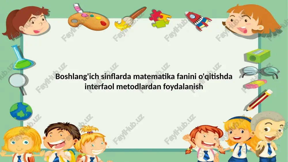 matematika fanini o'qitish — PPTX