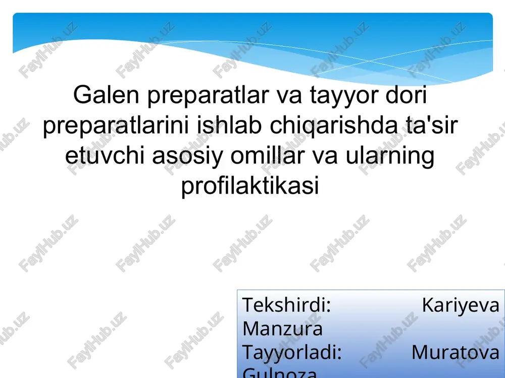 galen preparatlar — PPT