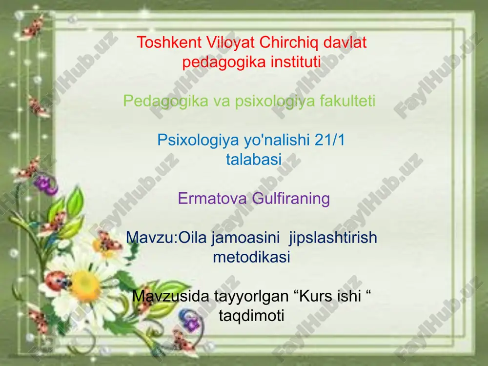 oilajamoasinijipslashtirishmetodikasi — PPTX