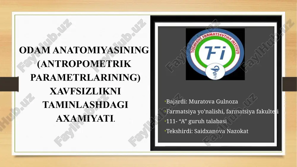 antropometrik tekshirish — PPTX