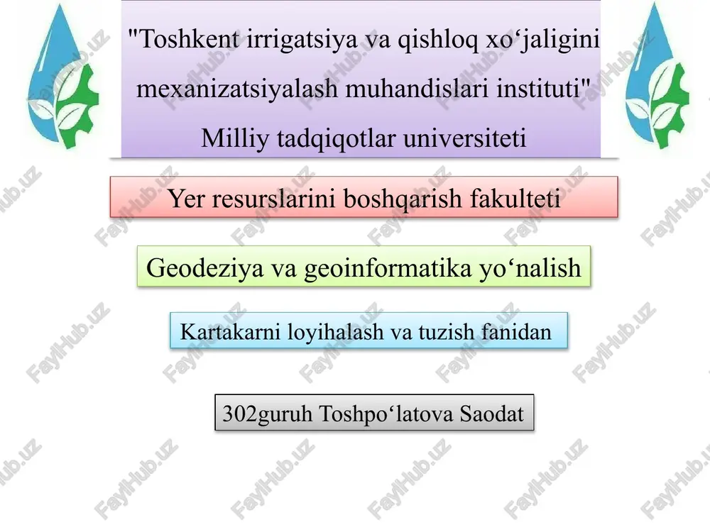 umumgeografik kartalar va ularning xususiyatlari — PPTX