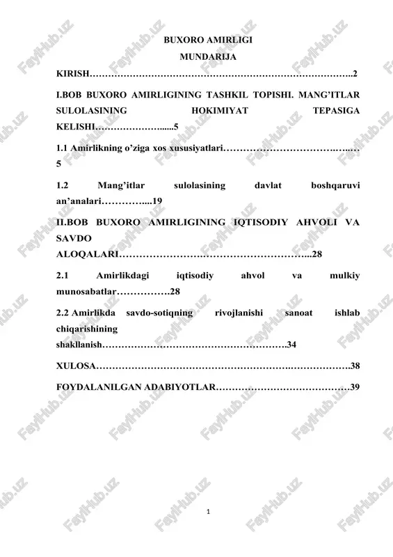 buxoro amirligi — DOCX