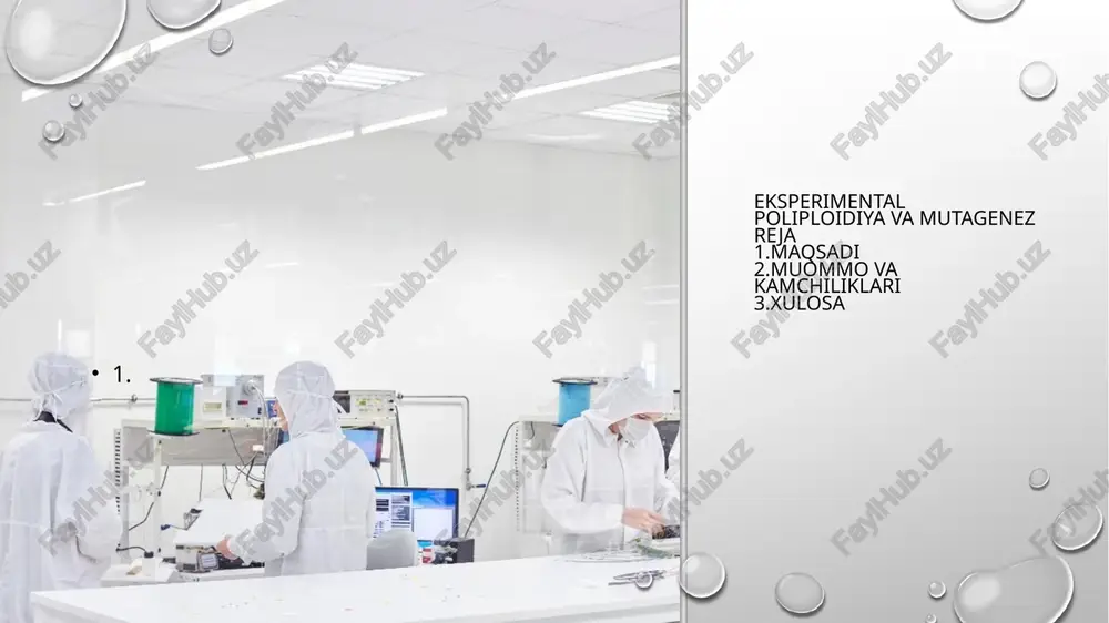 eksperimental poliploidiya va mutagenez — PPTX