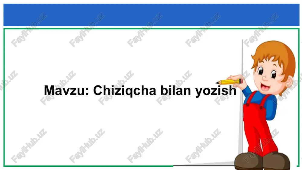 chiziqcha bilan yozish — PPTX
