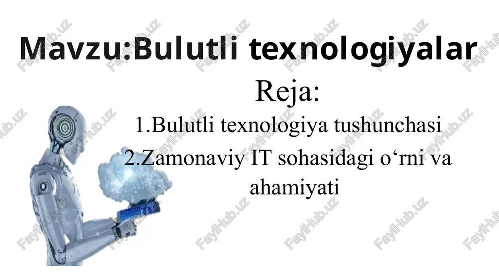 bulutli texnologiyalar — PPTX