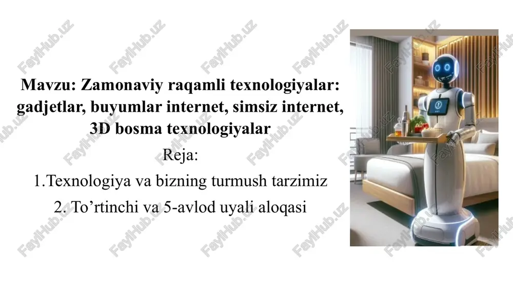 zamonaviy raqamli texnologiyalar — PPTX