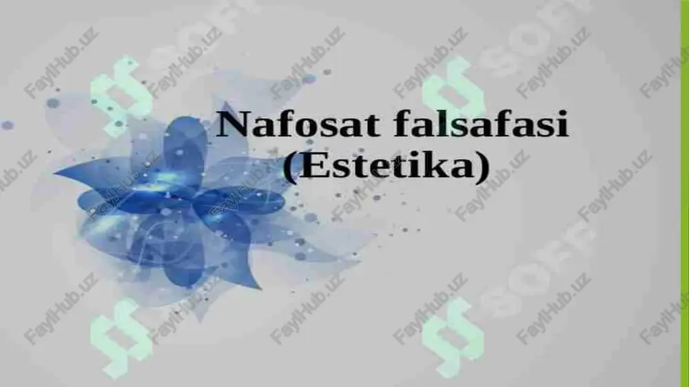 nafosat falsafasi (estetika) — PPTX