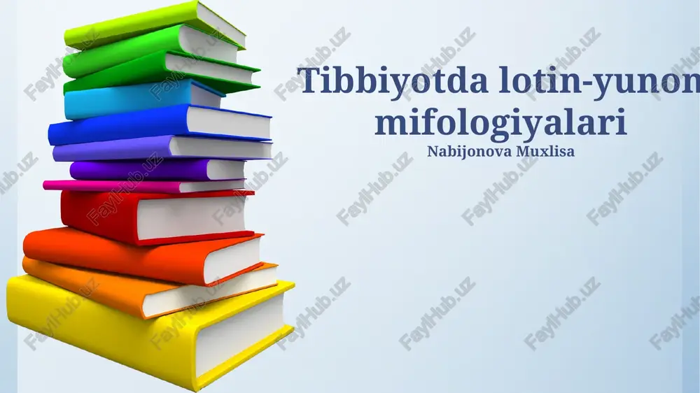 tibbiyotda lotin-yunon mifologiyalari — PPTX