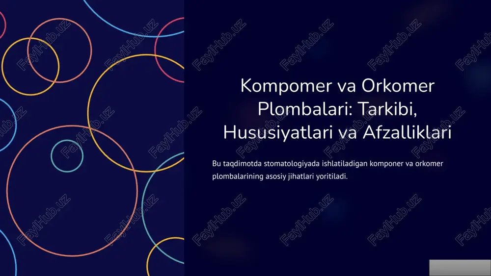 kompomer va orkomer plombalari — PPTX