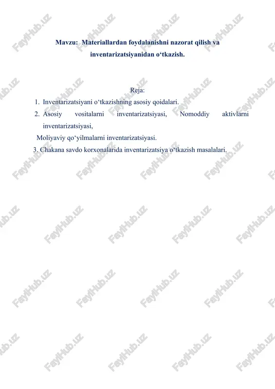 inventarizatsiya komissiyasi — DOC
