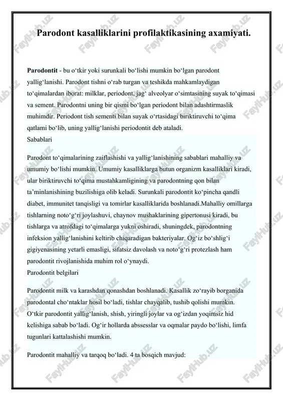 parodontit — DOCX