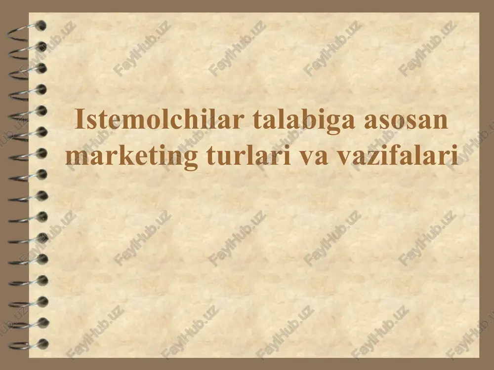 an'anaviy marketing — PPTX