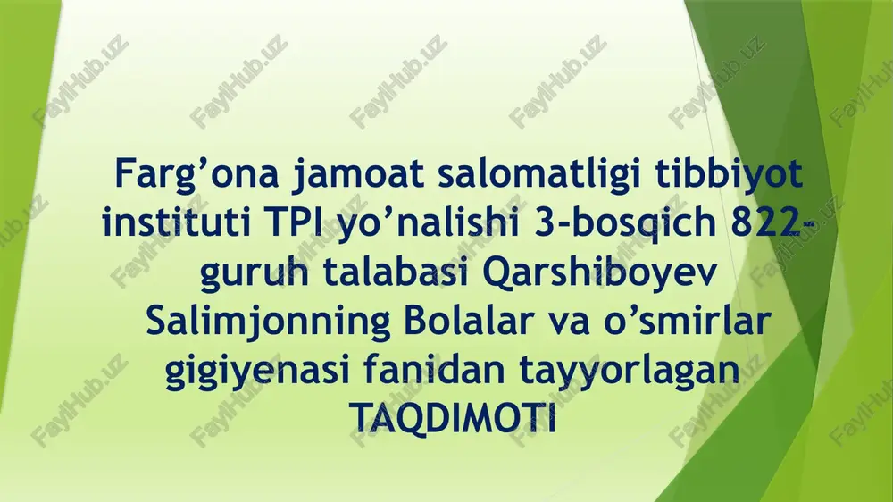 antropometrik tekshirish usullari — PPTX