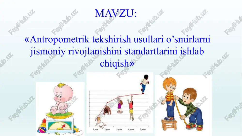 antropometrik tekshirish usullari — PPTX