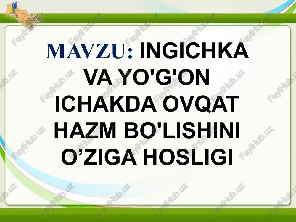 ovqat hazm qilish organlari — PPTX