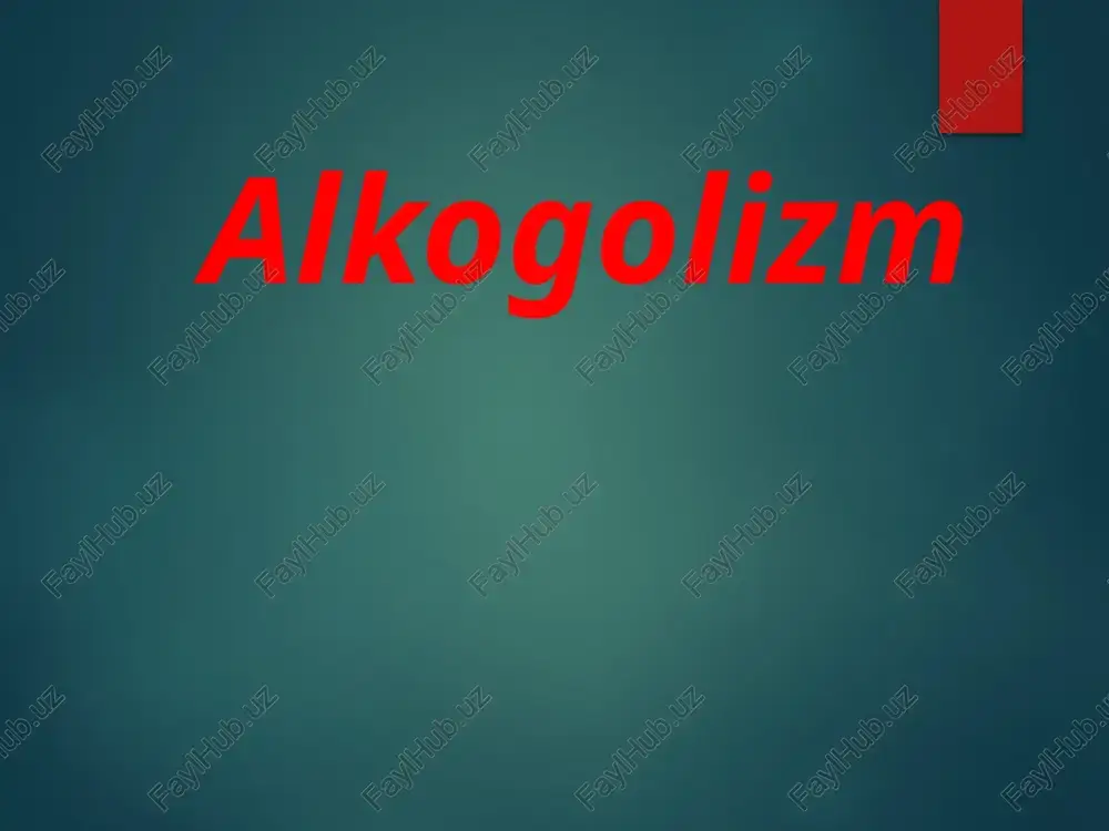 alkogolizm — PPTX