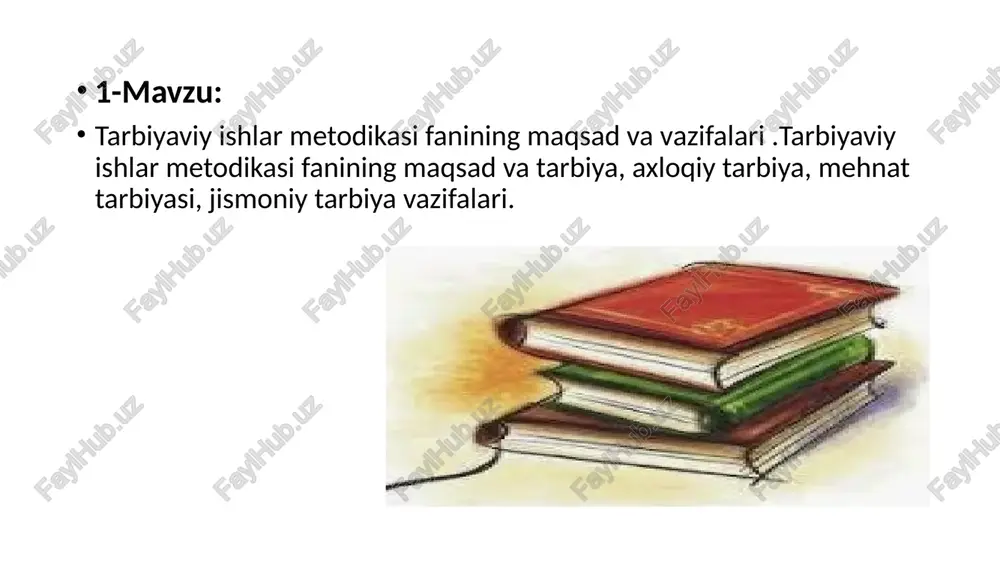 tarbiyaviy ishlar metodikasi — PPTX