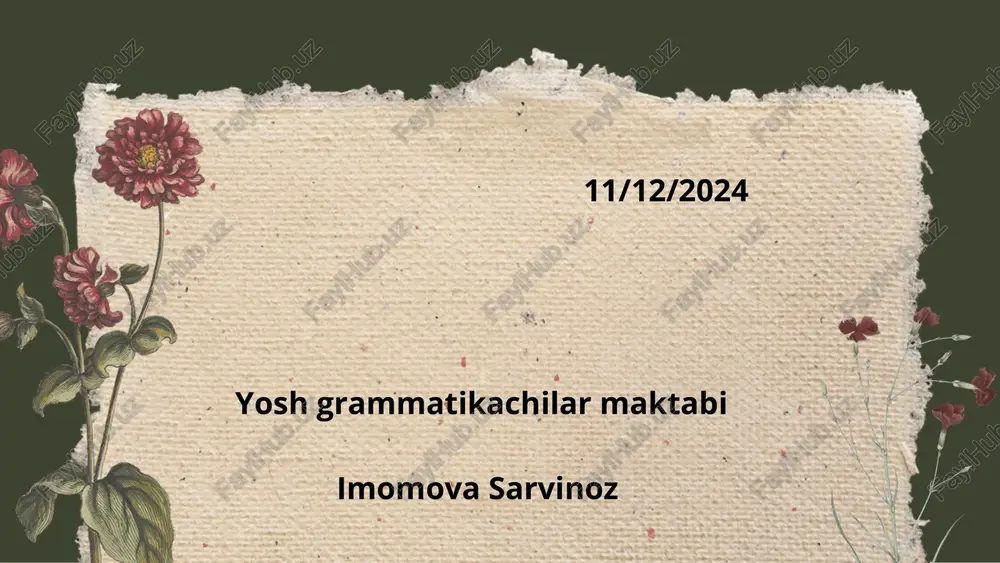yosh grammatikachilar maktabi — PDF