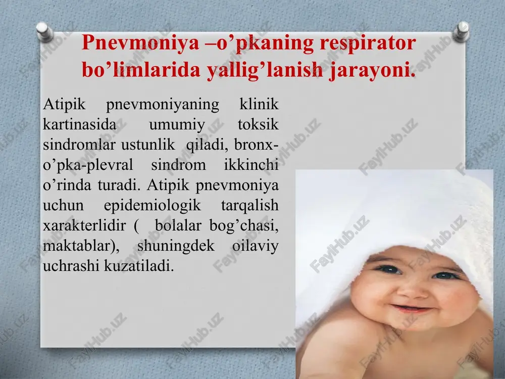 atipik pnevmoniyalar — PPTX