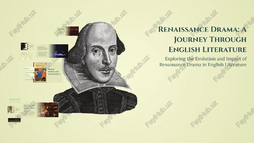 renaissance drama: a journey through english literature — PDF