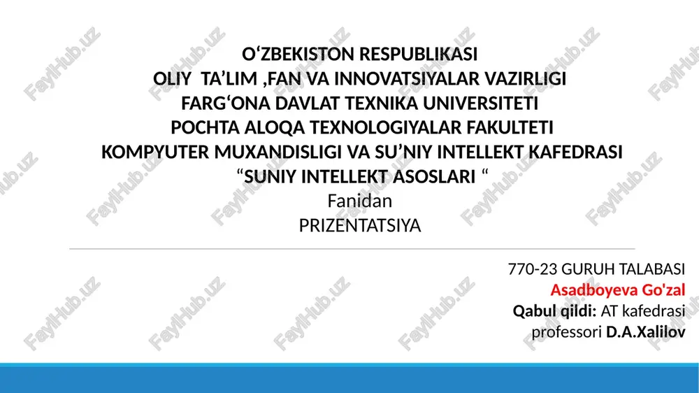 mashinalioʻqitishningchiziqliregressiyausullari — PPTX