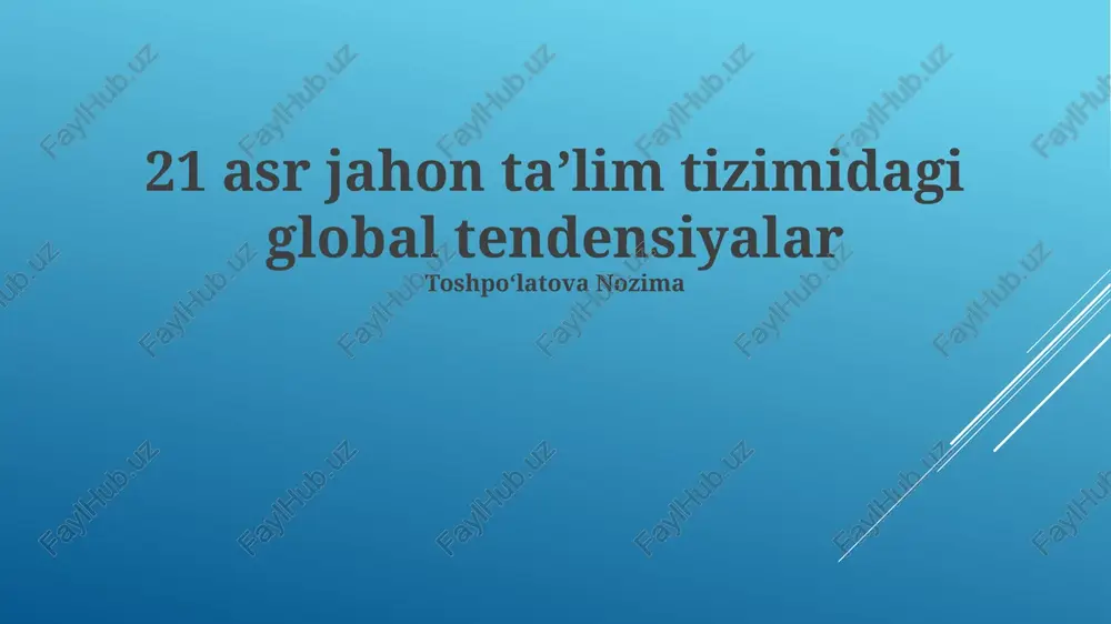 barqaror rivojlanish maqsadlari — PPTX
