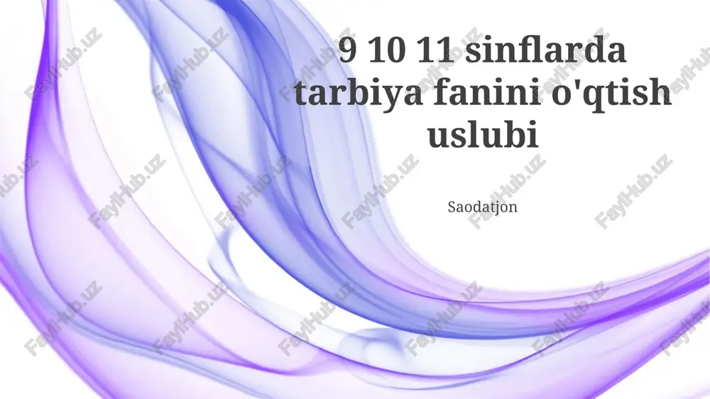 axloqni o'qitishning samarali usullari — PPTX