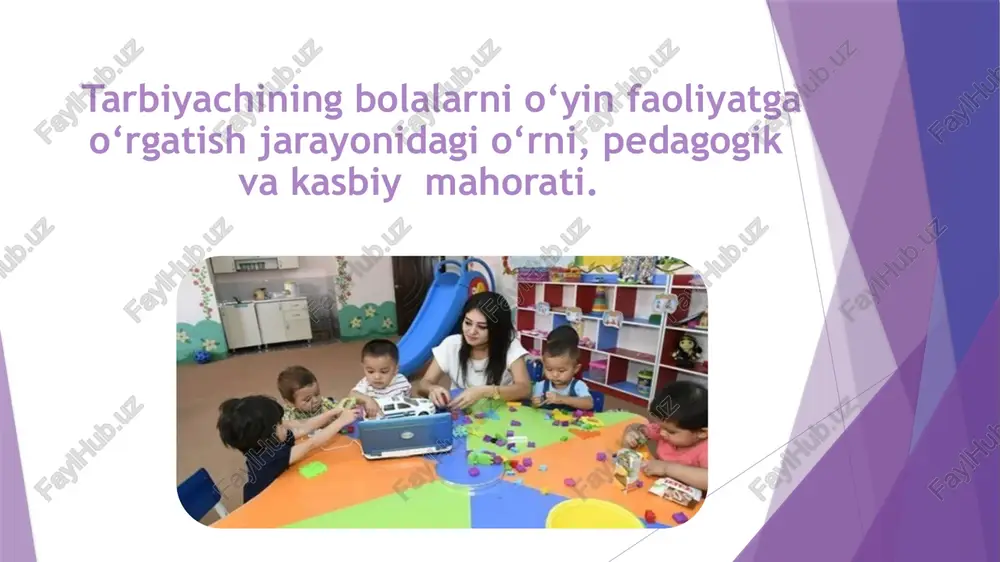 bolalarni tasviriy faoliyatga o'rgatish — PPTX