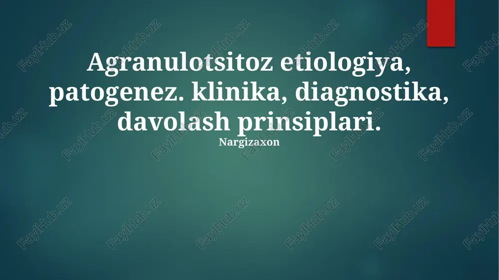 agranulositoz — PPTX