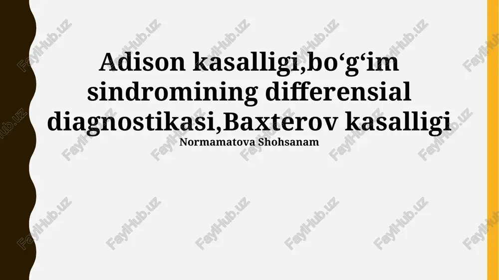 baxter kasalligi — PPTX