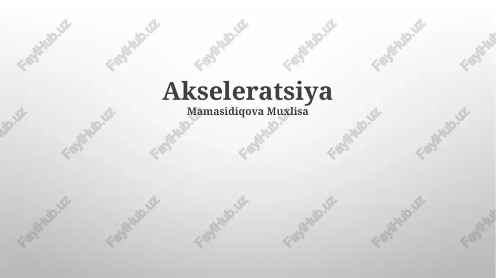 tezlanish — PPTX