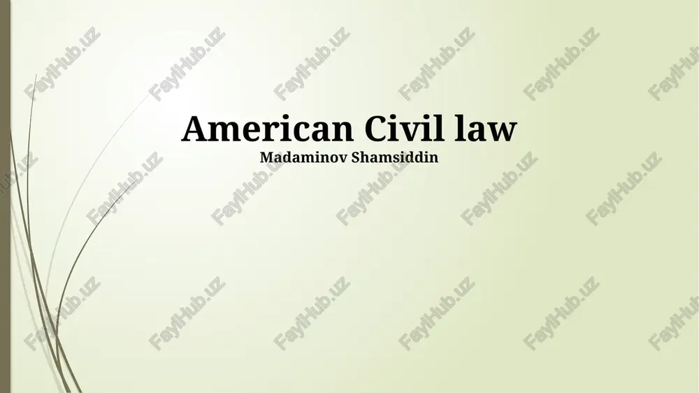 american civil law — PPTX