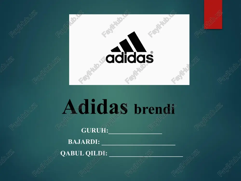 adidas brendi — PPTX
