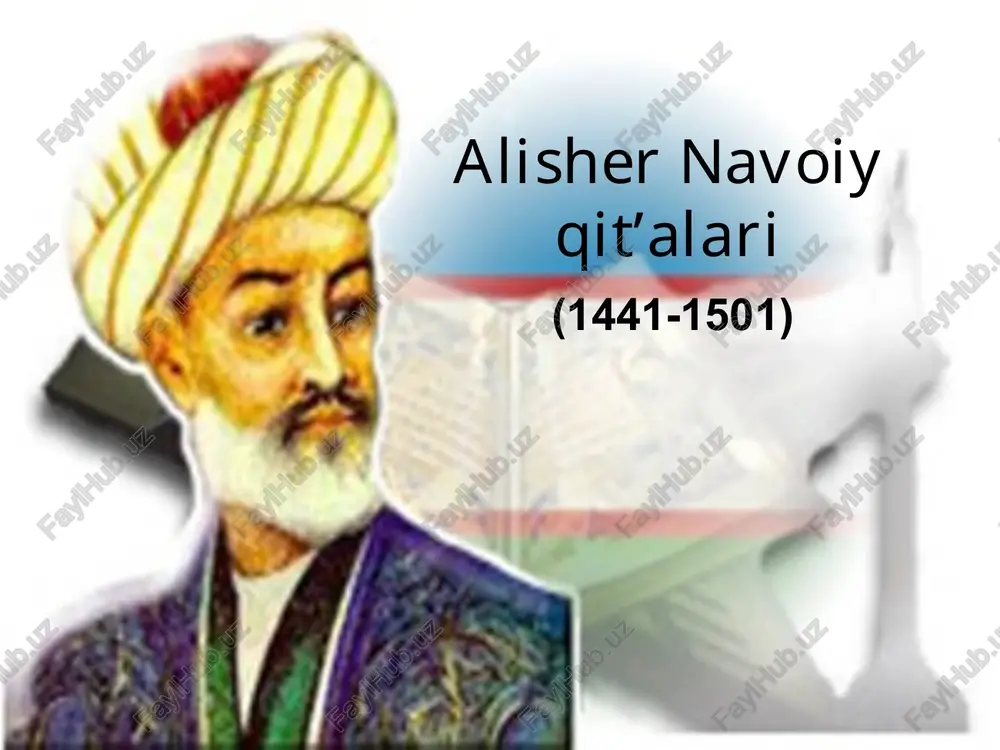 alisher navoiy qit’alari — PPTX