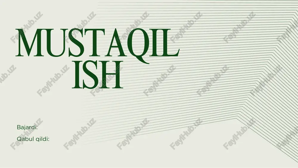 amaldagi moliyaviy hisobot shakllari va ularning tavsifi — PDF