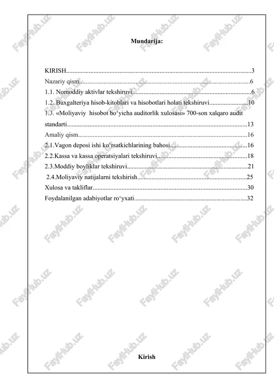 moliyaviy hisobot bo‘yicha auditorlik xulosasi — DOCX