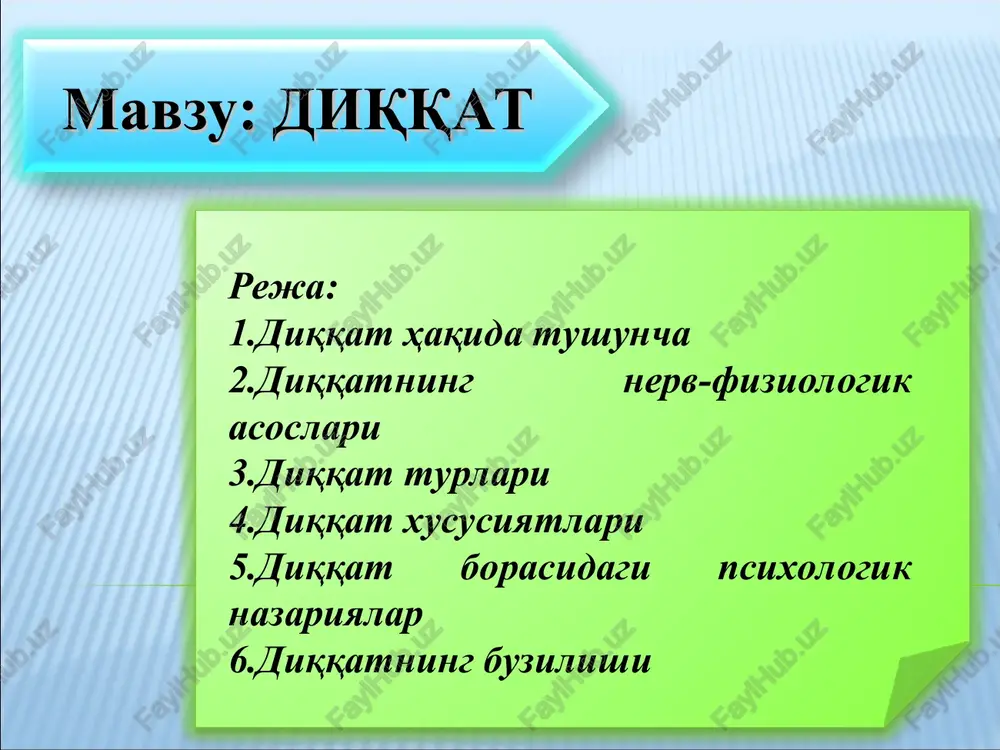 diqqat — PPT