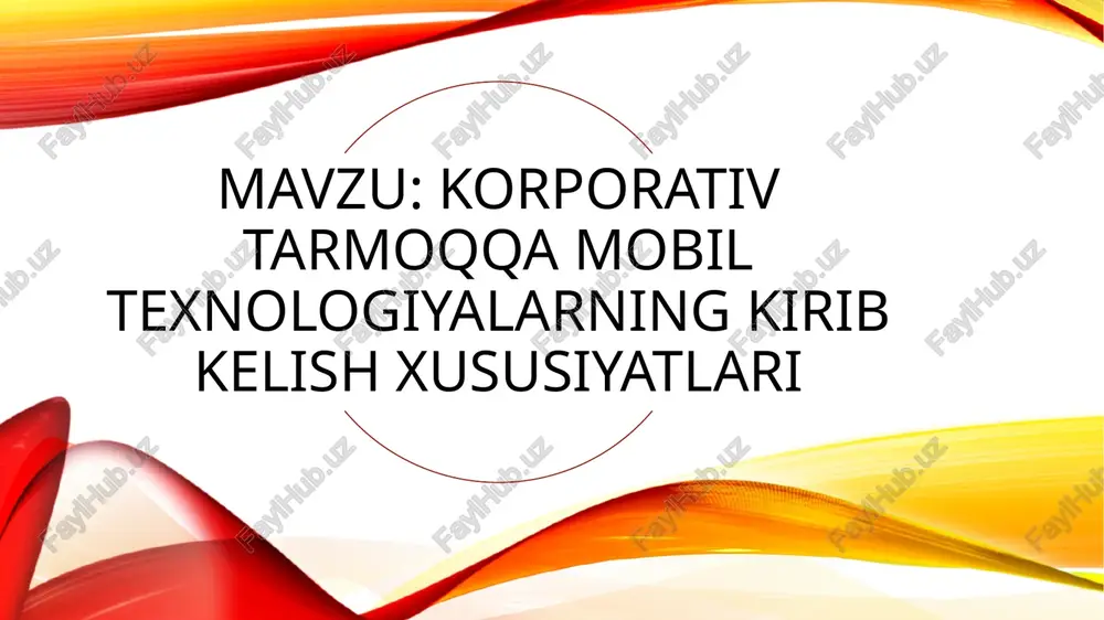 korporativ tarmoqlar — PPTX