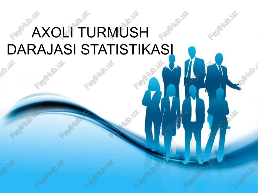 axoli turmush darajasi statistikasi — PPTX