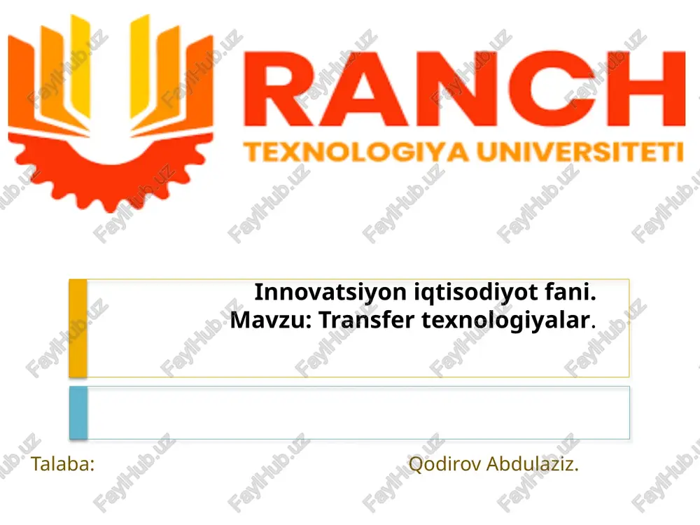 transfertexnologiyalar — PPTX