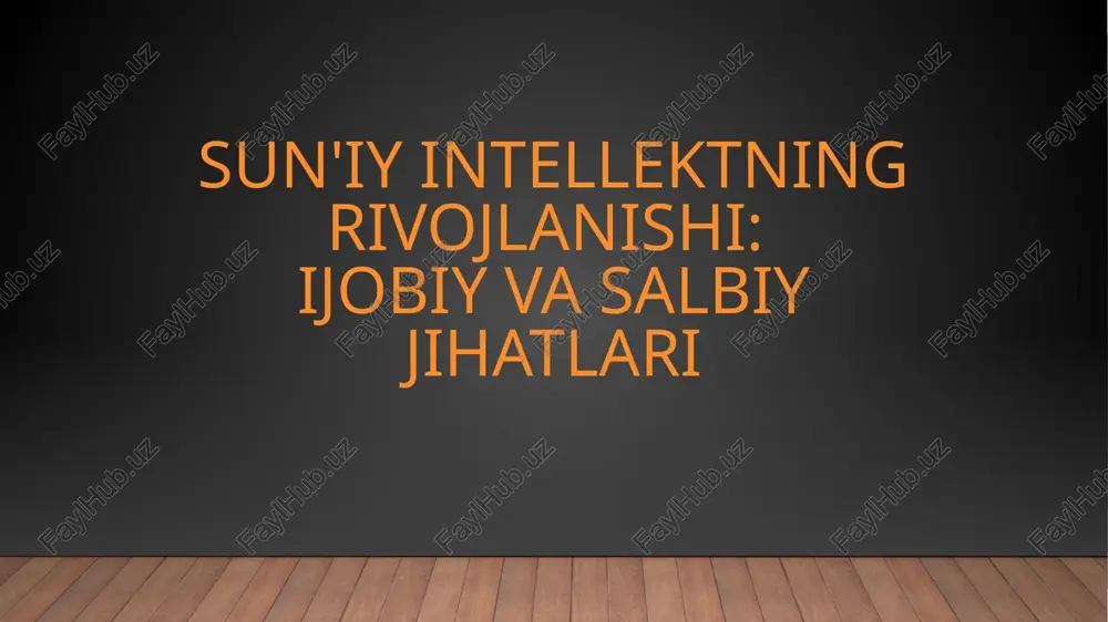 sun'iy intellekt — PPTX