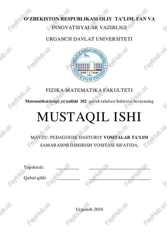 pedagogik dasturiy vositalar ta’lim samarasini oshirish vositasi — PDF