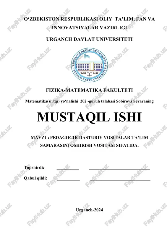 pedagogik dasturiy vositalar ta’lim samarasini oshirish vositasi — DOCX