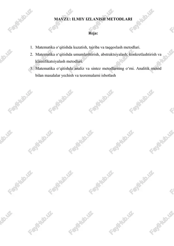 ilmiy izlanish metodlari — DOCX