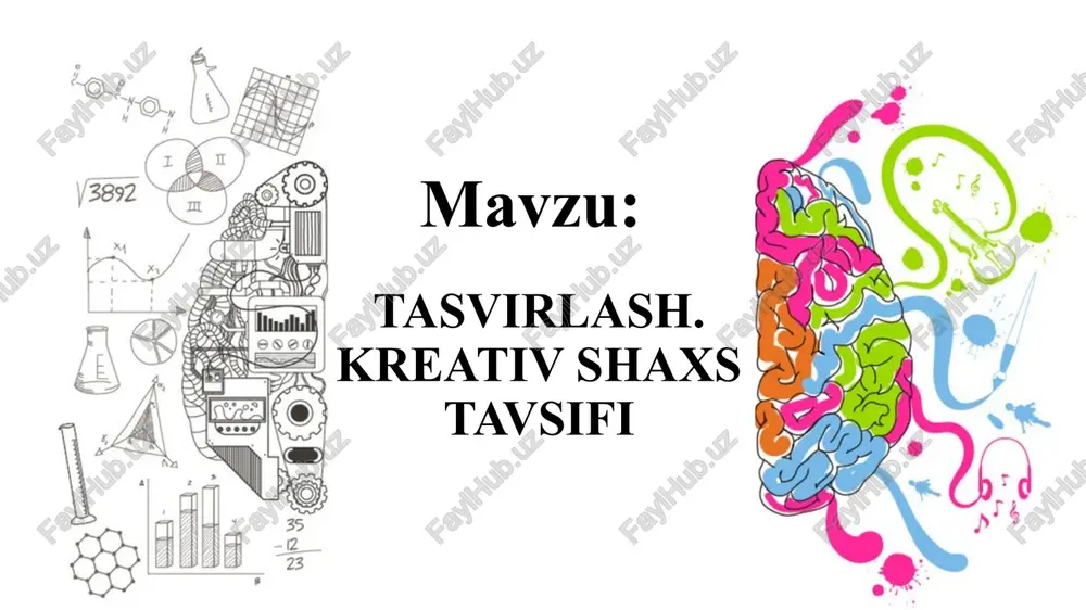 tasvirlash. kreativ shaxs tavsifi — PPTX