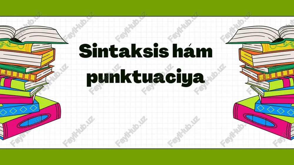 sintaksis hám punktuaciya — PDF