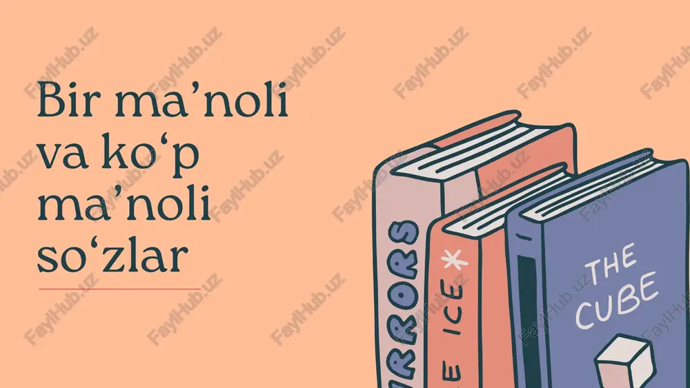 bir ma’noli so‘zlar — PDF
